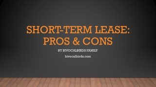Short-Term Lease: Pros & Cons
