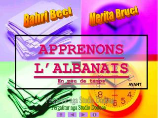 APPRENONS L’ALBANAIS En peu de temps