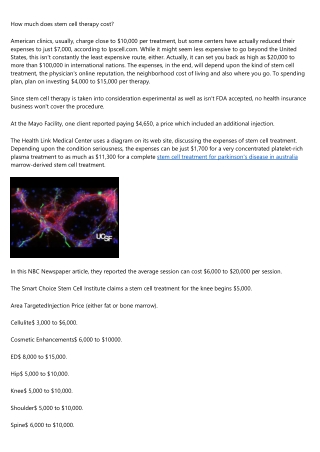 Stem cells are the body's main cells accountable of repairing harmed cells as well as minimizing inflammation. These cel