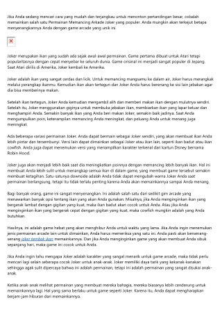 The Most Common Complaints About joker tembak ikan, and Why They're Bunk