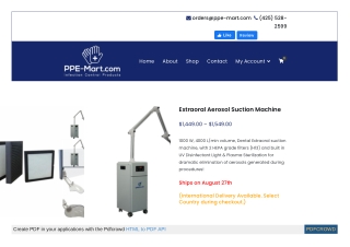 Extraoral Aerosol Suction Machine USA