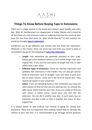 Things To Know Before Buying Tape In Extensions