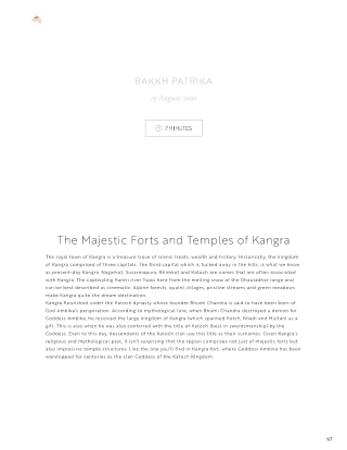 The Majestic Forts and Temples of Kangra