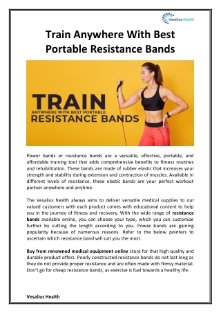 Train Anywhere With Best Portable Resistance Bands