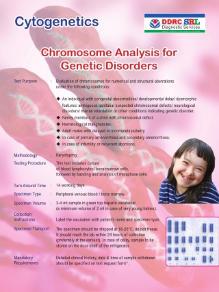 Chromosome Analysis For Genetic Disorders