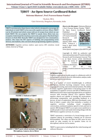 TJBOT An Open Source Cardboard Robot