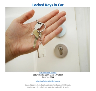 Locked Keys in Car