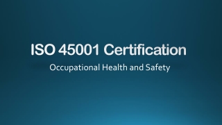 ISO 45001 Certification