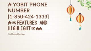 ₳ Yobit Phone Number [1-850-424-1333] ₳✉Features and highlight✉₳₳