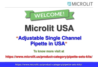 Adjustable Single Channel Pipette in USA