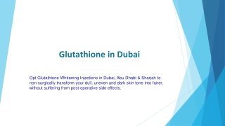 Glutathione in Dubai