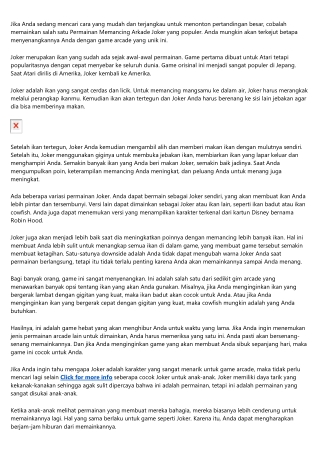 The Best Kept Secrets About joker tembak ikan