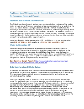 Naphthenic Base Oil Market Size By Viscosity Index Type, By Application, By Geographic Scope And Forecast