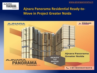 Ajnara Panorama in Yamuna Expressway Greater Noida - Residential Apatments for Sale