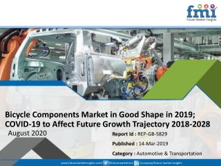 Bicycle Components Market in Good Shape in 2019; COVID-19 to Affect Future Growth Trajectory 2018-2028