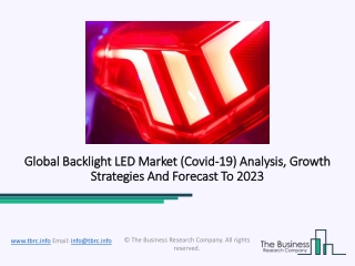 Backlight LED Market Latest Competitive Insights And Trends To 2023