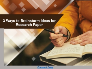 3 Ways to Brainstorm Ideas for Research Paper