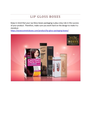 Lip Gloss boxes