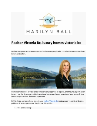 Realtor Victoria Bc, luxury homes victoria bc