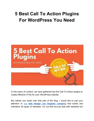 5 Best Call To Action Plugins For WordPress You Need