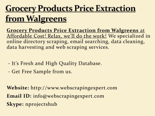 Grocery Products Price Extraction from Walgreens