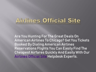 Airlines Official Site