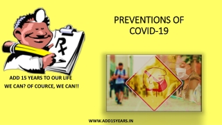 Add 15 Years |Prevention of Covid19 |