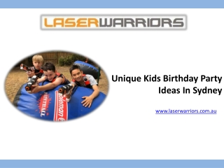 Unique Kids Birthday Party Ideas In Sydney