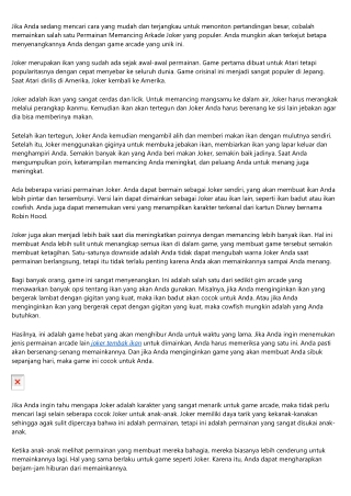 The 3 Biggest Disasters in joker tembak ikan History