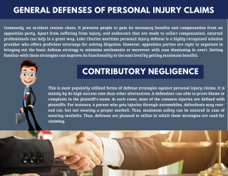 General Defenses of Personal Injury Claims