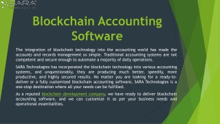 Blockchain Accounting Software