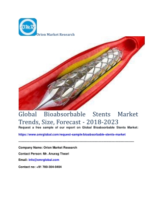 Global Bioabsorbable Stents Market Trends, Size, Forecast - 2018-2023