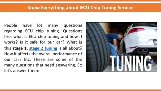 Know Everything about ECU Chip Tuning Service