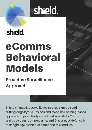 Compliance Surveillance | eComms Behavioral Models - Shield