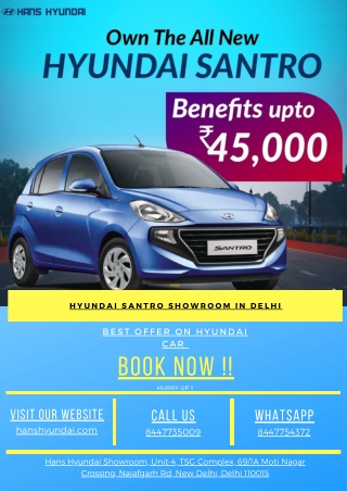 Hyundai Santro car offers