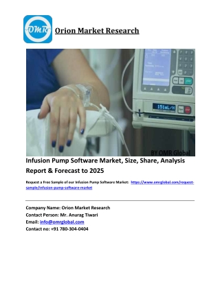 Infusion Pump Software Market Size, Industry Trends, Share and Forecast 2019-2025