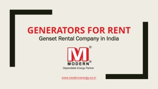 Generators For Rent  - Modern Energy Rental