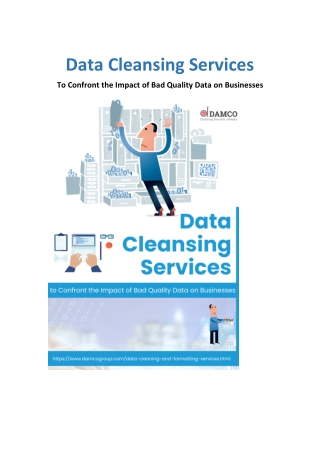 Data Cleansing Services to Confront the Impact of Bad Quality Data on Businesses