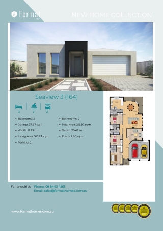 Seaview 3 Bed | Format Homes | New Home Builder Adelaide