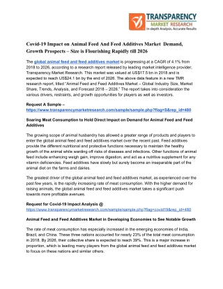 Animal Feed And Feed Additives Market Demand, Competitive Landscape, Growth Trends, Demand, Manufactures and Global Anal