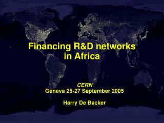 Financing R&D networks in Africa