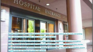 Security For Hospitals And Clinics