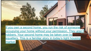 Security Measures To Prevent Squatters At Second Home