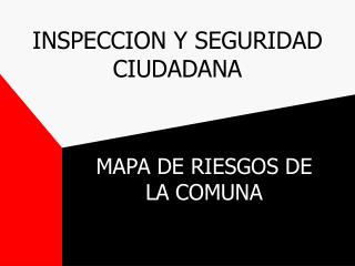 INSPECCION Y SEGURIDAD CIUDADANA