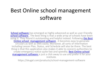 Best Online school management software