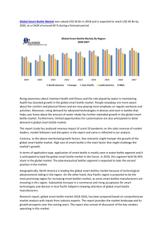 Global Smart Bottle Market