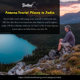 Find out the most Famous Tourist Places in India | Bulbulonthewing