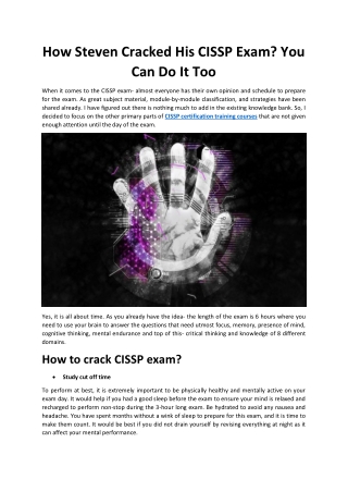 Effective Tips To Crack CISSP Certification | ProICT Training