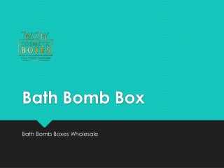 Bath Bomb Packaging