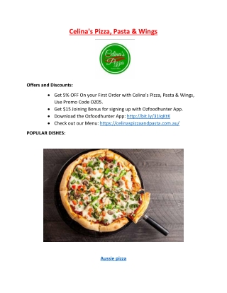 Celina's Pizza, Pasta & Wings – 5% off – Italian Restaurant Frankston